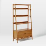 Acorn Mid - Century Bookshelf with Drawer – handcrafted solid wood furniture