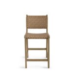 Aeterna Solid Wood Low-Back Bar/Counter Stool Set of 2 pieces – handcrafted solid wood furniture