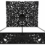 Amani Hand Carved Indian Solid wooden bed frame White – handcrafted solid wood furniture