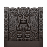 Ancestral Totem Hand-Carved Solid Wooden Gothic Platform Bed by Hibashi Furniture—handcrafted solid wood furniture
