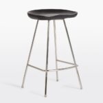 Angeles Counter Stool with Metal Legs – handcrafted solid wood furniture