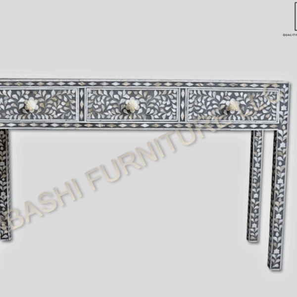 Arabian Bone inlay home office desk – handcrafted solid wood furniture