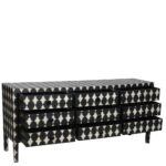 Asahi Bone Inlay 9 Drawer Dresser – handcrafted solid wood furniture