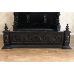Daze Gothic Hand Carved Platform Bed – handcrafted solid wood furniture