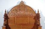 Daze Gothic Hand Carved Platform Bed – handcrafted solid wood furniture