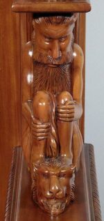 Daze Hand Carved Gothic Platform Bed by Hibashi Furniture – handcrafted solid wood furniture made in India