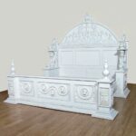Daze Gothic Hand Carved Platform Bed – handcrafted solid wood furniture
